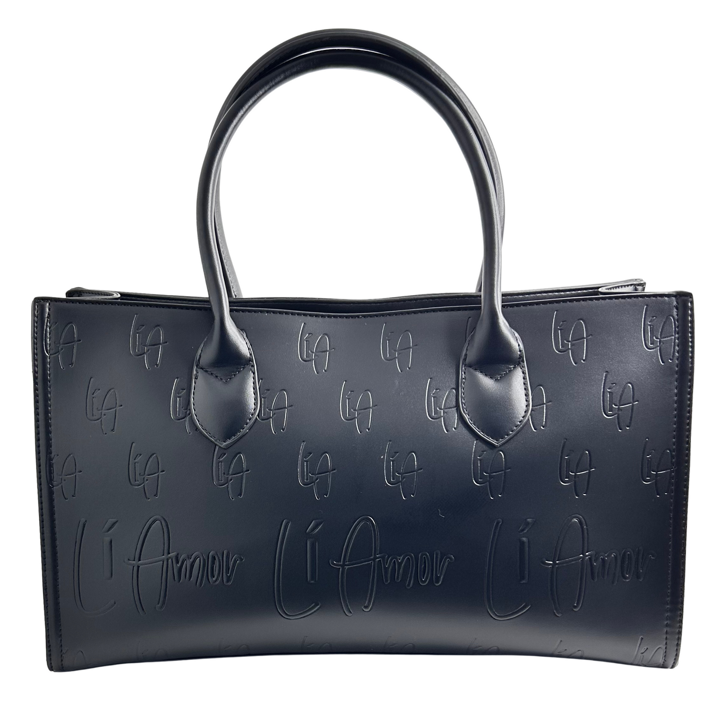 Embossed black vegan leather messenger Li Amor BOSS Bag - Purse/handbag Only